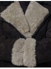 Полушубок дубленка из овчины нагольный, черный, женский (унисекс), размер 42-80, новодел