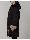 Полушубок дубленка из овчины нагольный, черный, женский (унисекс), размер 42-80, новодел